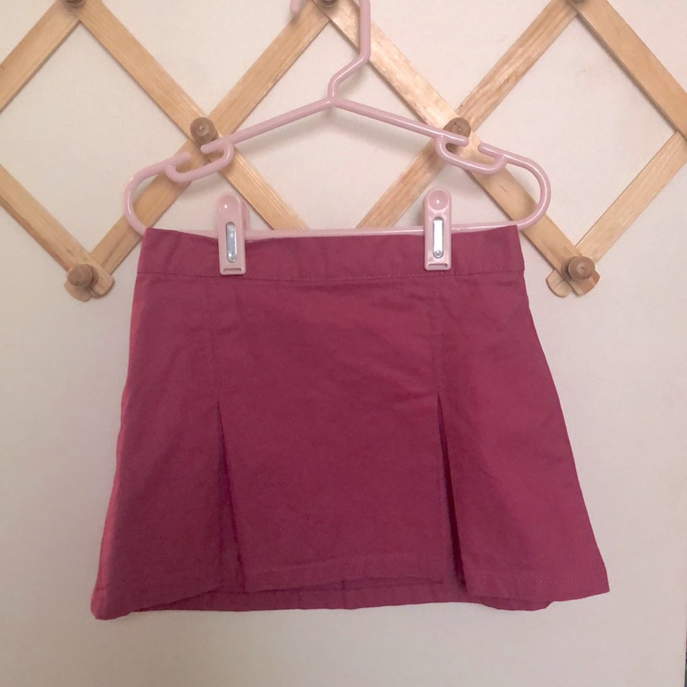 Toddler Girls Raspberry Pink Pleated Skirt